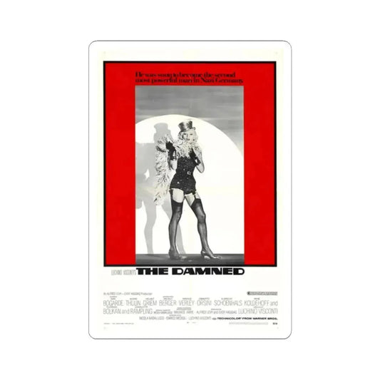The Damned 1969 Movie Poster - STICKER Vinyl Kiss-Cut Decal 2 Inch White - The Sticker Space