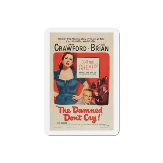 The Damned Dont Cry 1950 Movie Poster Refrigerator Magnet 2 Inch - The Sticker Space