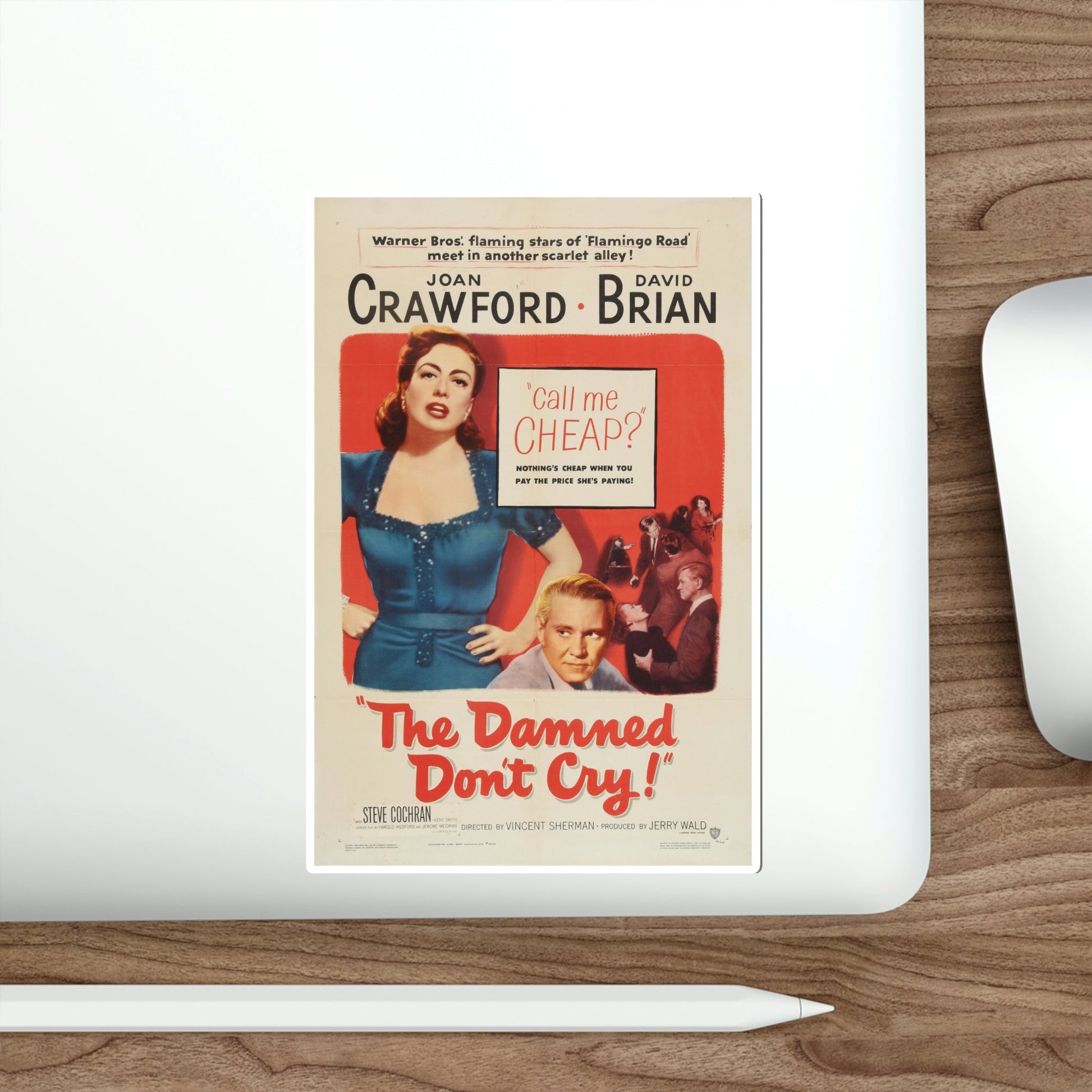 The Damned Dont Cry 1950 Movie Poster STICKER Vinyl Die-Cut Decal-The Sticker Space