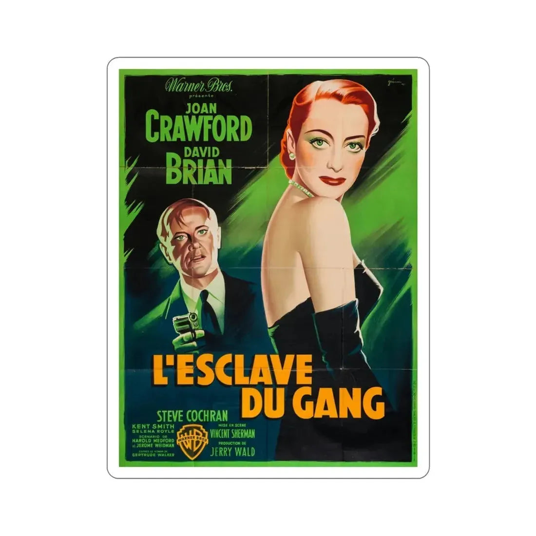 The Damned Dont Cry 1950 v2 Movie Poster STICKER Vinyl Die-Cut Decal 3 Inch - The Sticker Space