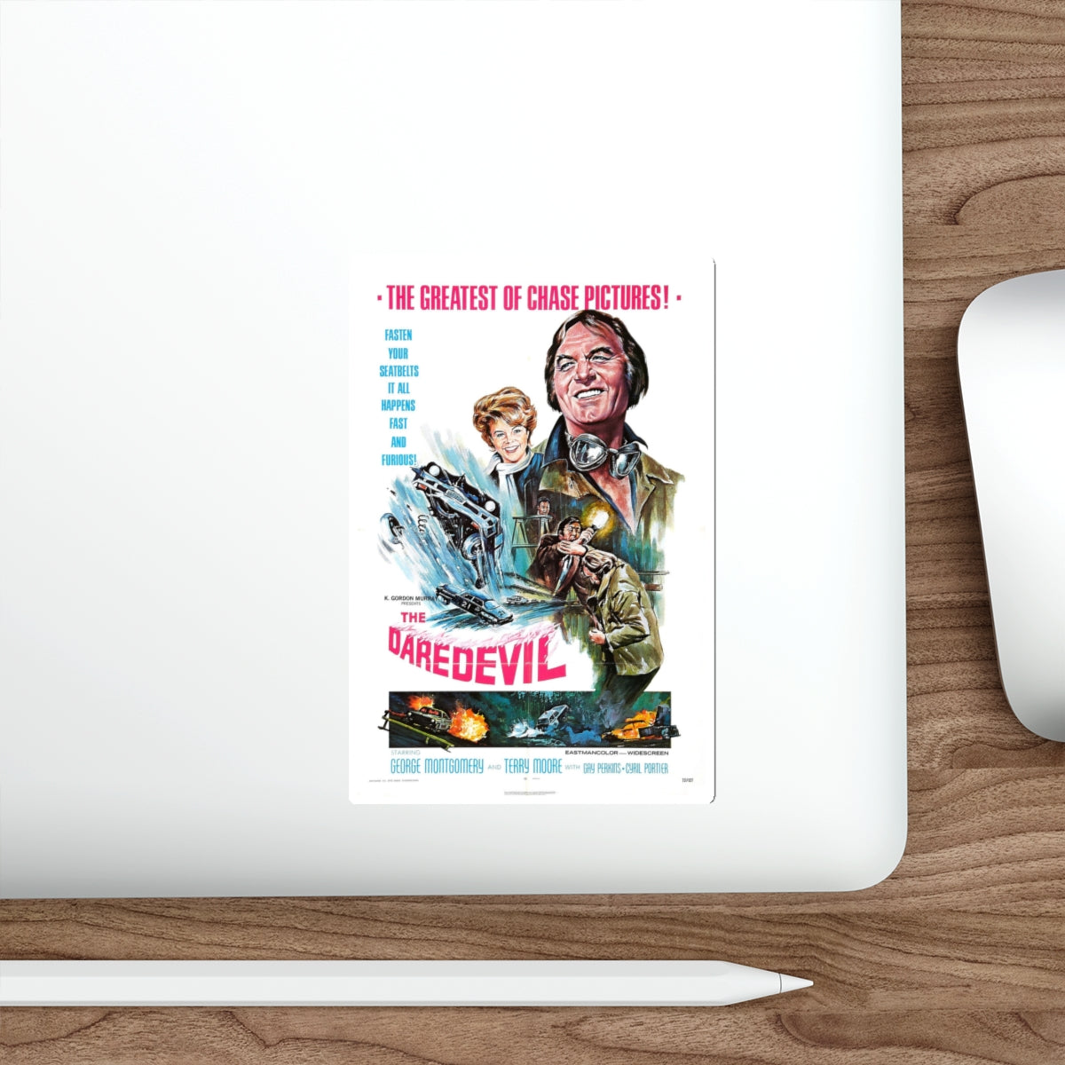 THE DAREDEVIL 1972 Movie Poster STICKER Vinyl Die-Cut Decal-The Sticker Space