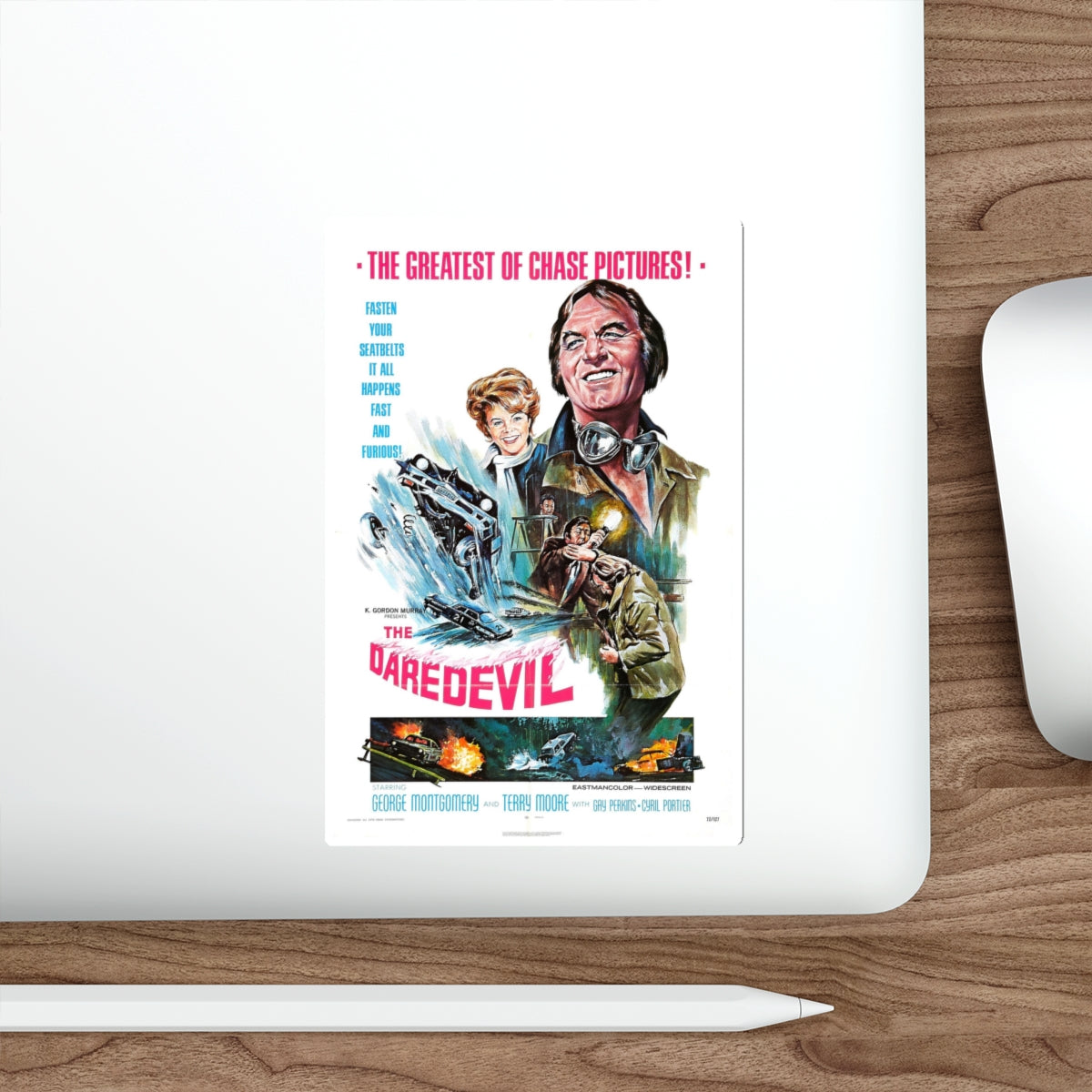 THE DAREDEVIL 1972 Movie Poster STICKER Vinyl Die-Cut Decal-The Sticker Space