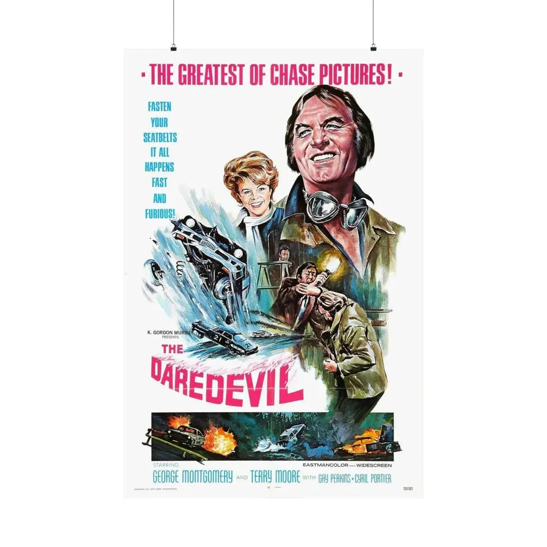 THE DAREDEVIL 1972 - Paper Movie Poster 36" x 54" Matte - The Sticker Space