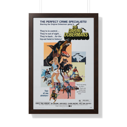 THE DARING DOBERMANS 1973 - Framed Movie Poster-20" x 30"-The Sticker Space