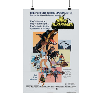 THE DARING DOBERMANS 1973 - Paper Movie Poster-12″ x 18″-The Sticker Space