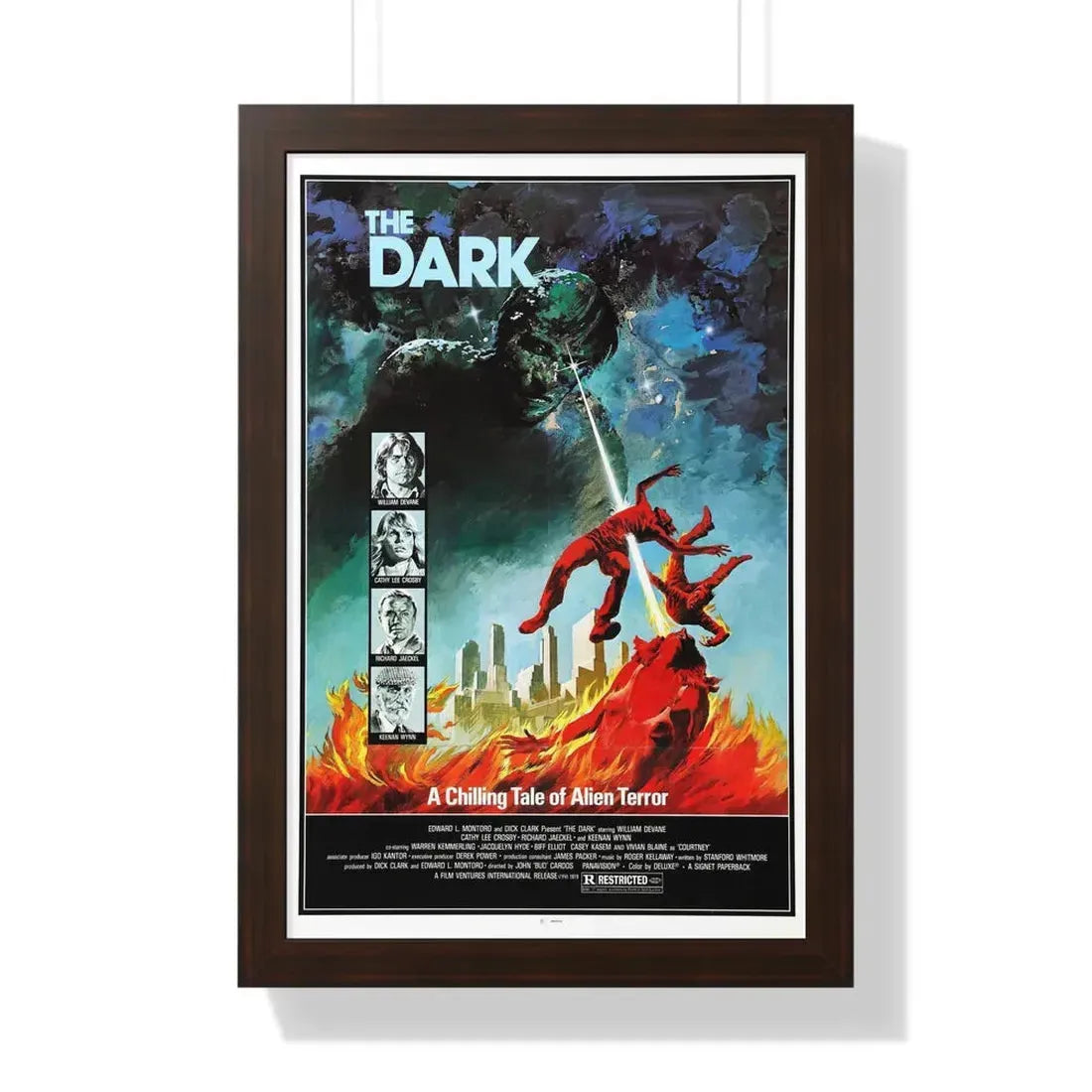 THE DARK 1979 - Framed Movie Poster 16″ x 24″ Walnut - The Sticker Space