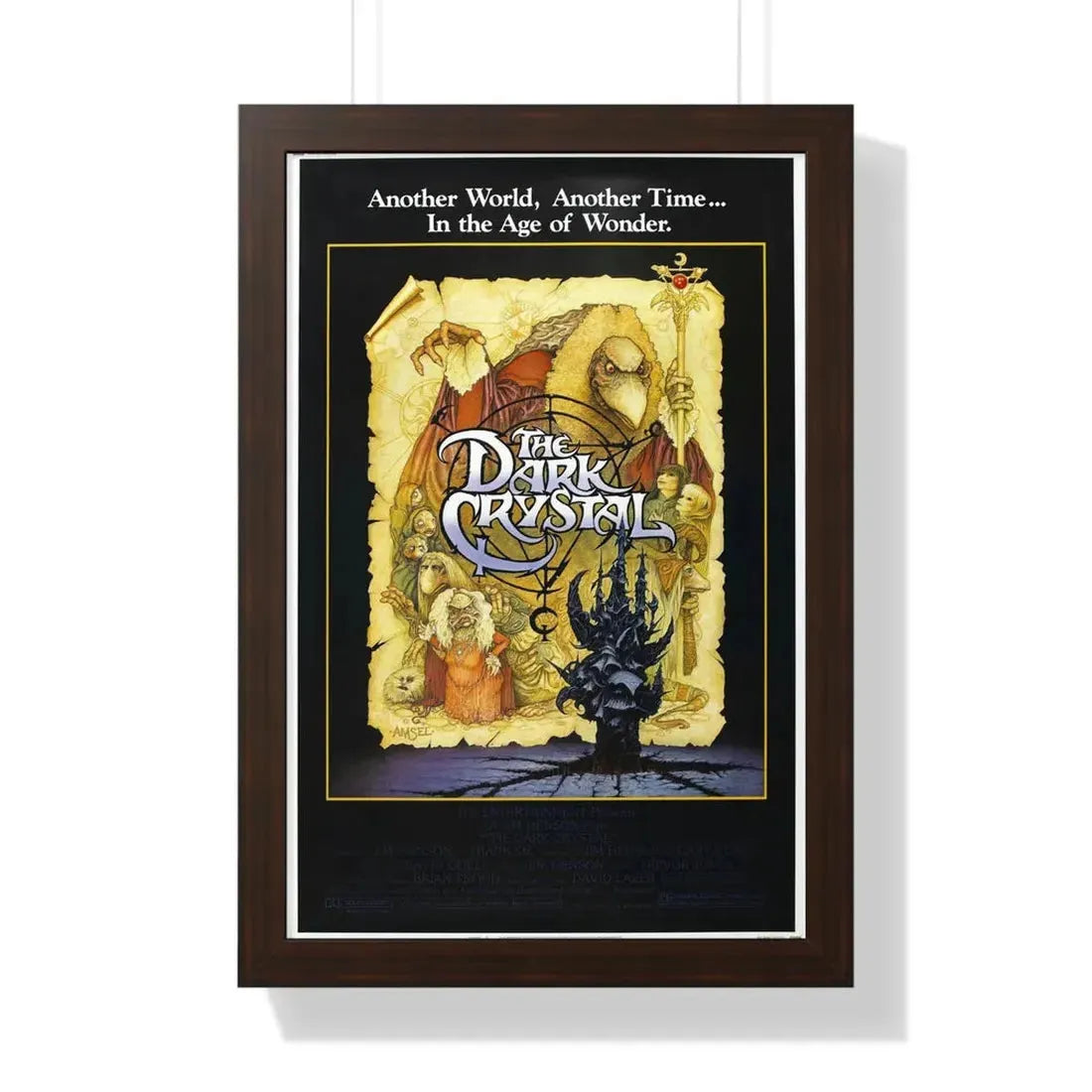THE DARK CRYSTAL 1982 - Framed Movie Poster 16″ x 24″ Walnut - The Sticker Space