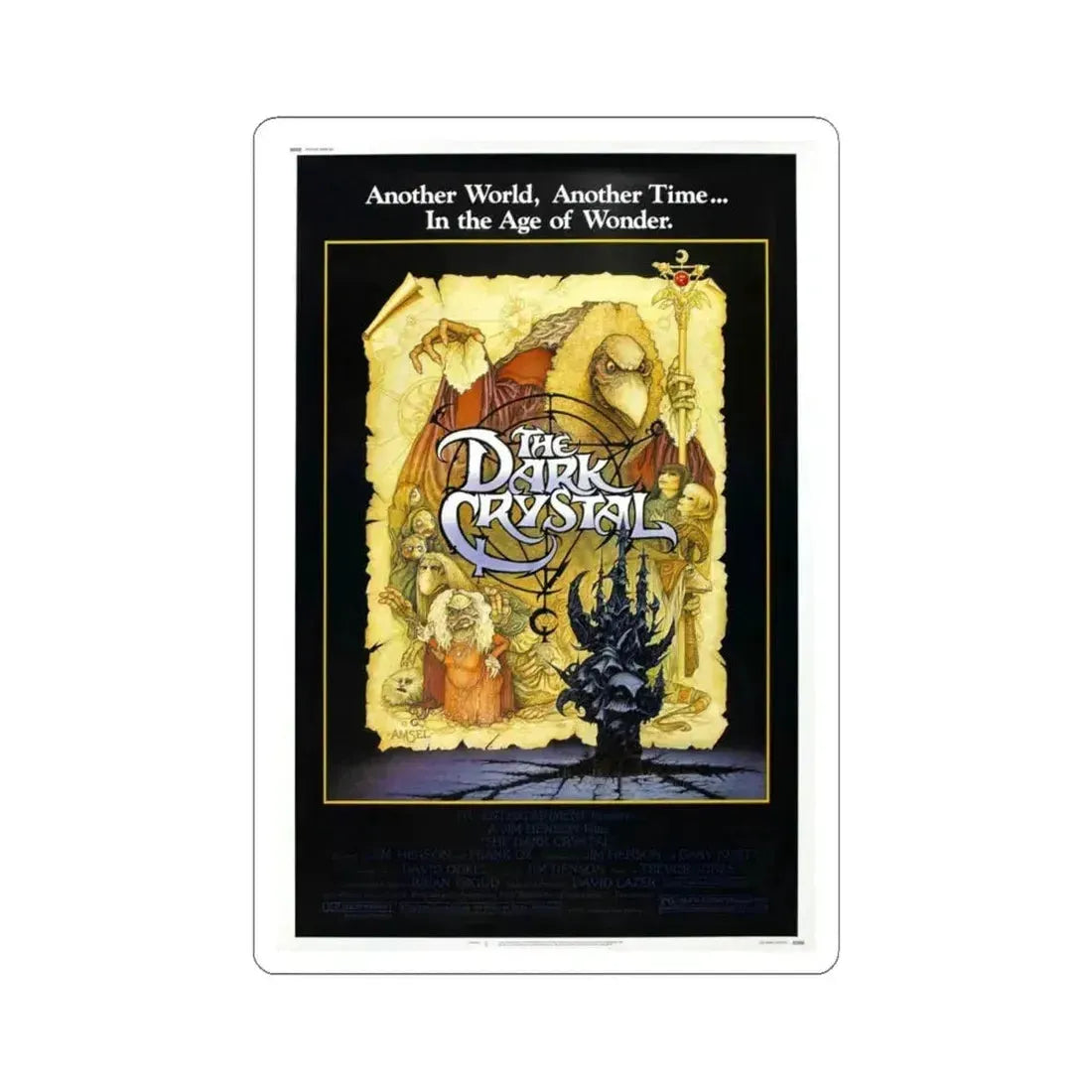 THE DARK CRYSTAL 1982 Movie Poster - STICKER Vinyl Kiss-Cut Decal 4 Inch White - The Sticker Space