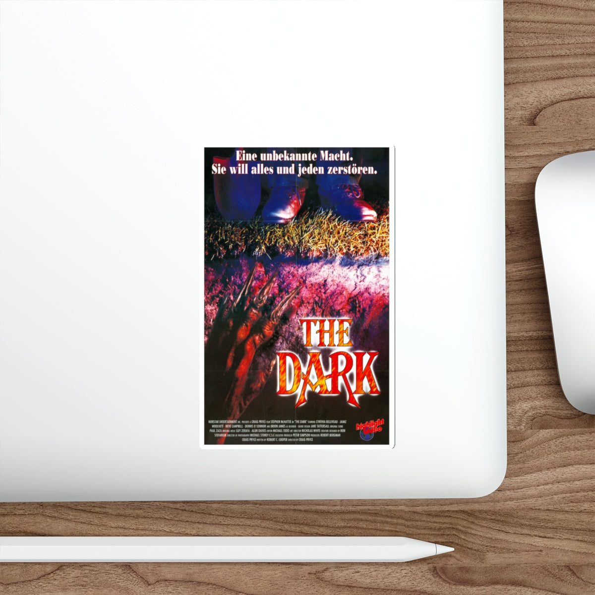 THE DARK (GERMAN) 1993 Movie Poster STICKER Vinyl Die-Cut Decal-The Sticker Space