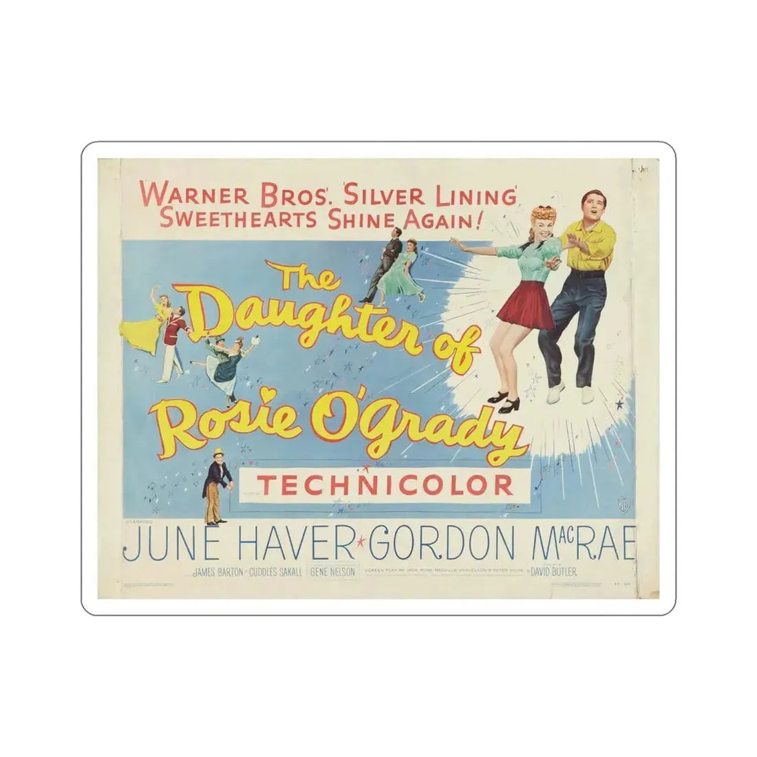 The Daughter of Rosie OGrady 1950 v2 Movie Poster STICKER Vinyl Die-Cut Decal 6 Inch - The Sticker Space