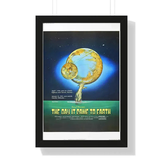 THE DAY IT CAME TO EARTH 1977 - Framed Movie Poster 16″ x 24″ Black - The Sticker Space