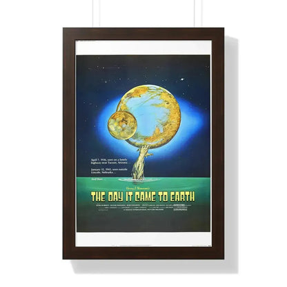 THE DAY IT CAME TO EARTH 1977 - Framed Movie Poster 16″ x 24″ Walnut - The Sticker Space