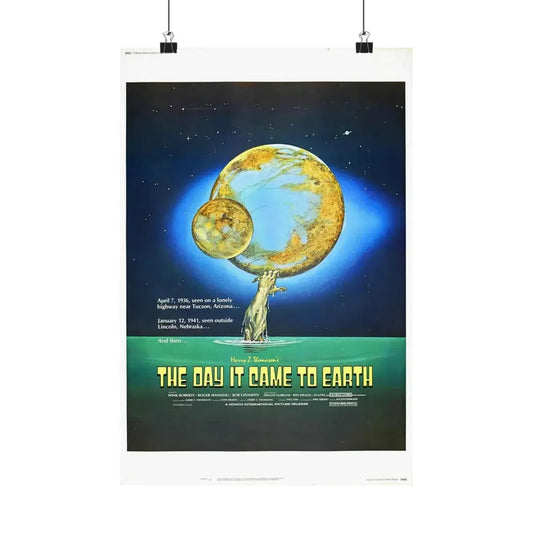 THE DAY IT CAME TO EARTH 1977 - Paper Movie Poster 12″ x 18″ Matte - The Sticker Space