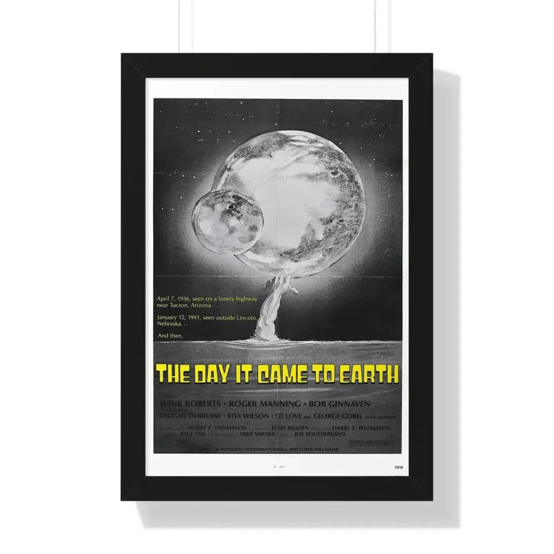 THE DAY IT CAME TO EARTH (2) 1977 - Framed Movie Poster 16″ x 24″ Black - The Sticker Space