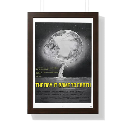 THE DAY IT CAME TO EARTH (2) 1977 - Framed Movie Poster 16″ x 24″ Walnut - The Sticker Space