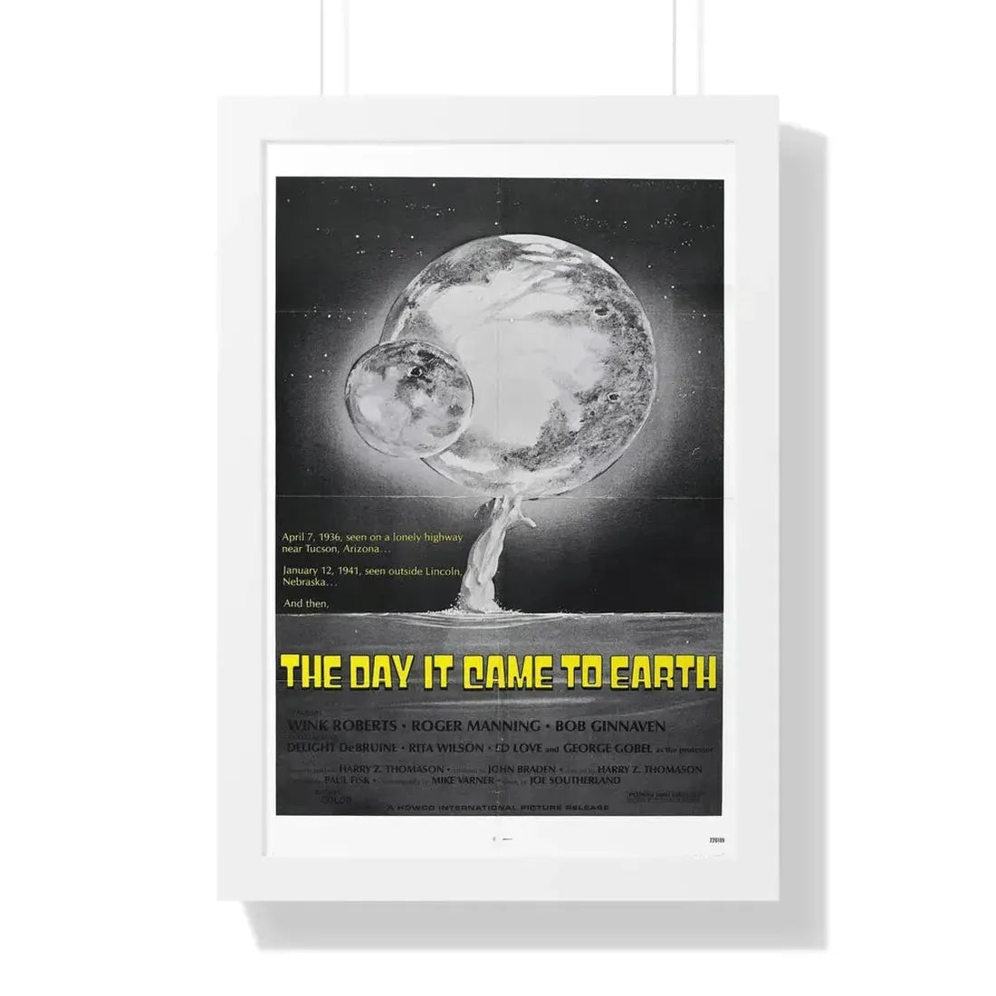 THE DAY IT CAME TO EARTH (2) 1977 - Framed Movie Poster 16″ x 24″ White - The Sticker Space