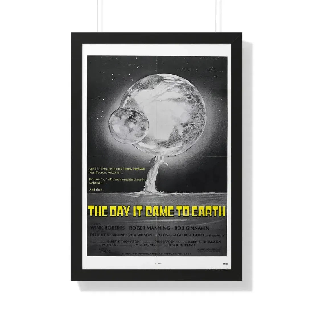 THE DAY IT CAME TO EARTH (2) 1977 - Framed Movie Poster 20" x 30" Black - The Sticker Space
