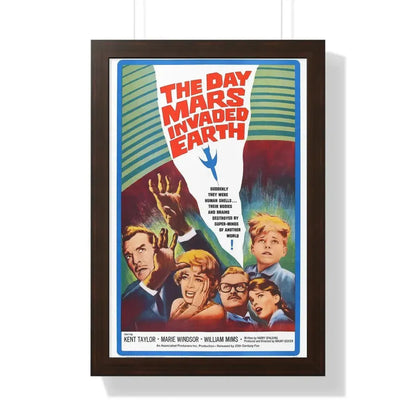 THE DAY MARS INVADED EARTH 1962 - Framed Movie Poster 16″ x 24″ Walnut - The Sticker Space