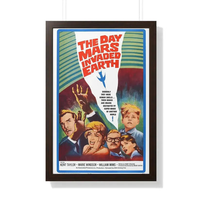 THE DAY MARS INVADED EARTH 1962 - Framed Movie Poster 20" x 30" Walnut - The Sticker Space