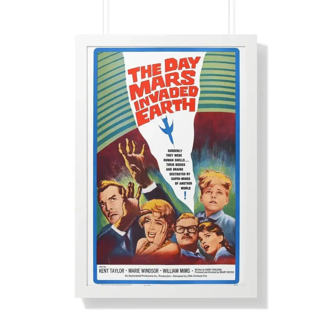 THE DAY MARS INVADED EARTH 1962 - Framed Movie Poster 20" x 30" White - The Sticker Space