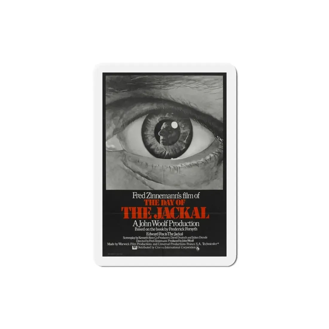 The Day of the Jackal 1973 Movie Poster Refrigerator Magnet 3 Inch - The Sticker Space