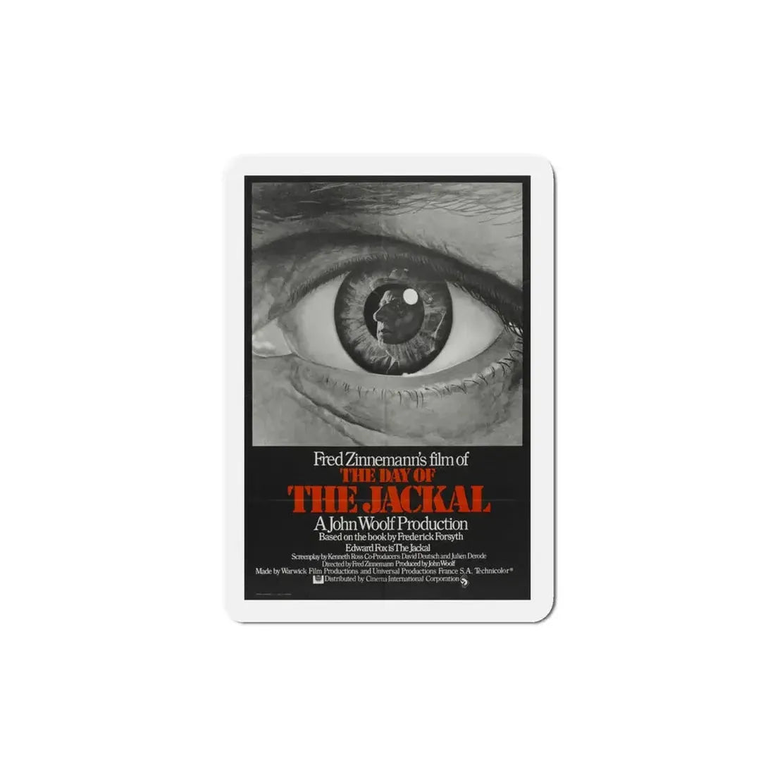The Day of the Jackal 1973 Movie Poster Refrigerator Magnet 4 Inch - The Sticker Space