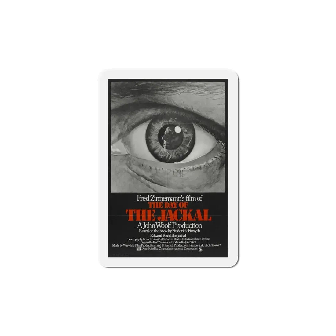 The Day of the Jackal 1973 Movie Poster Refrigerator Magnet 6 Inch - The Sticker Space