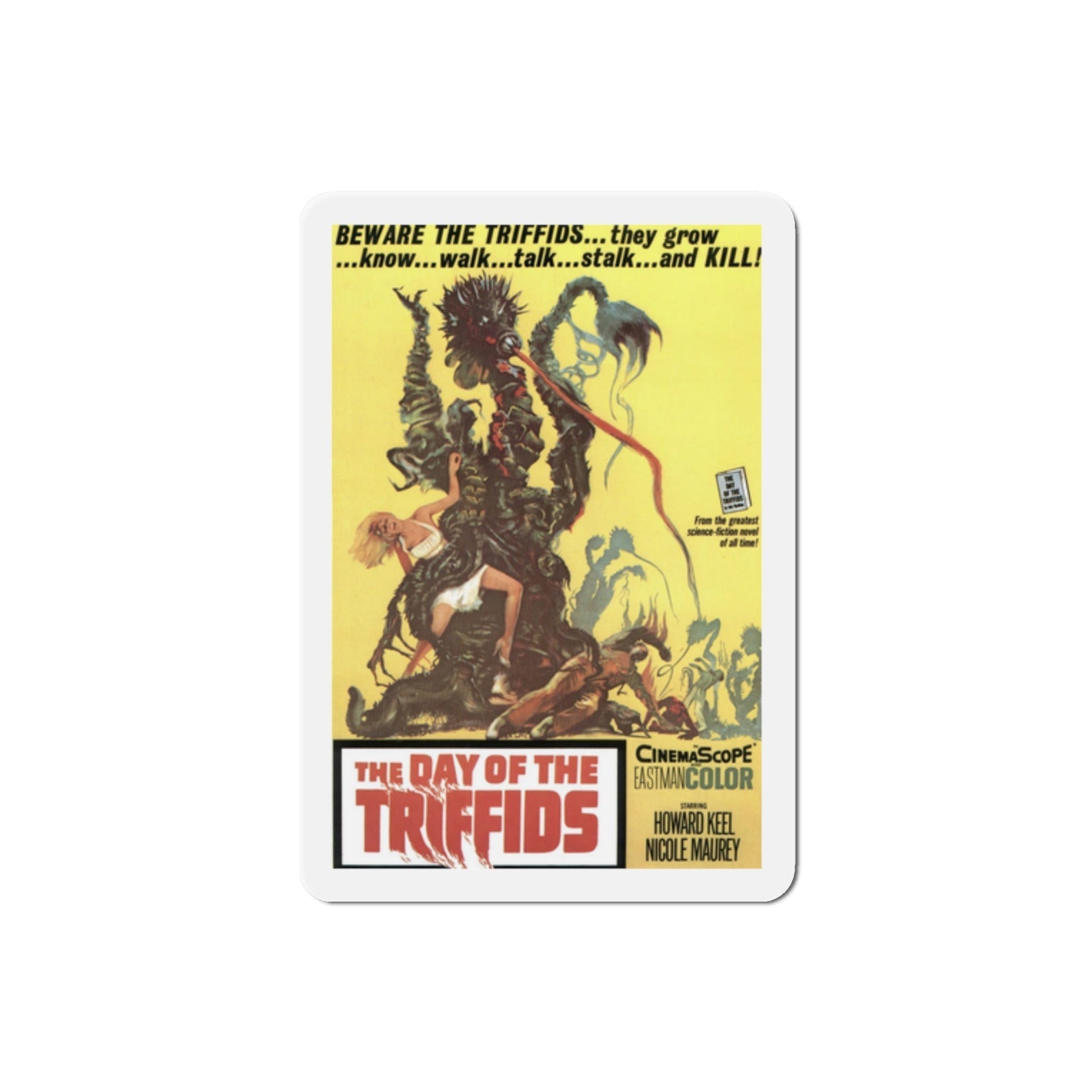 The Day of the Triffids 1963 Movie Poster Die-Cut Magnet-2 Inch-The Sticker Space