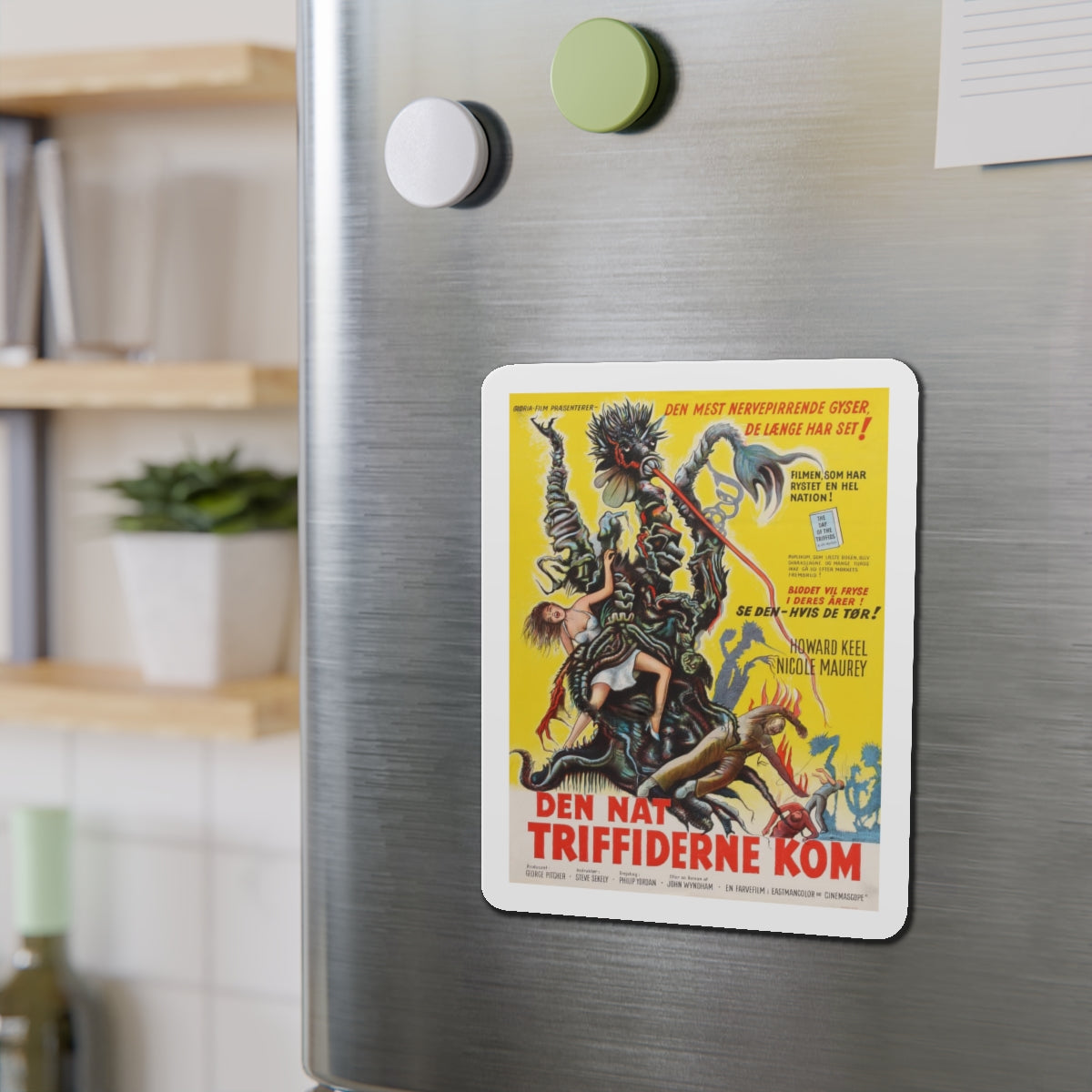 THE DAY OF THE TRIFFIDS (DANISH) 1963 Movie Poster - Refrigerator Magnet-The Sticker Space