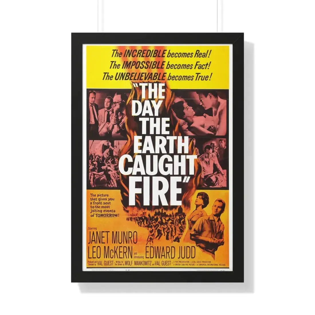 THE DAY THE EARTH CAUGHT FIRE 1961 - Framed Movie Poster 20" x 30" Black - The Sticker Space
