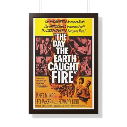 THE DAY THE EARTH CAUGHT FIRE 1961 - Framed Movie Poster 20" x 30" Walnut - The Sticker Space