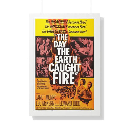 THE DAY THE EARTH CAUGHT FIRE 1961 - Framed Movie Poster 20" x 30" White - The Sticker Space