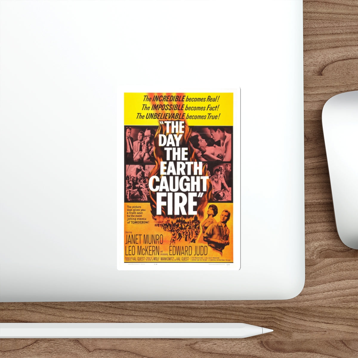 THE DAY THE EARTH CAUGHT FIRE 1961 Movie Poster STICKER Vinyl Die-Cut Decal-The Sticker Space