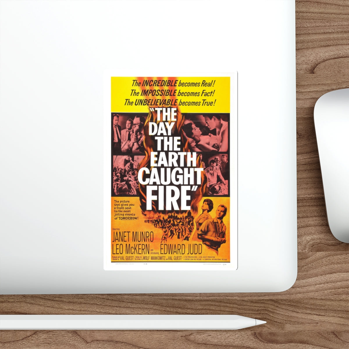 THE DAY THE EARTH CAUGHT FIRE 1961 Movie Poster STICKER Vinyl Die-Cut Decal-The Sticker Space