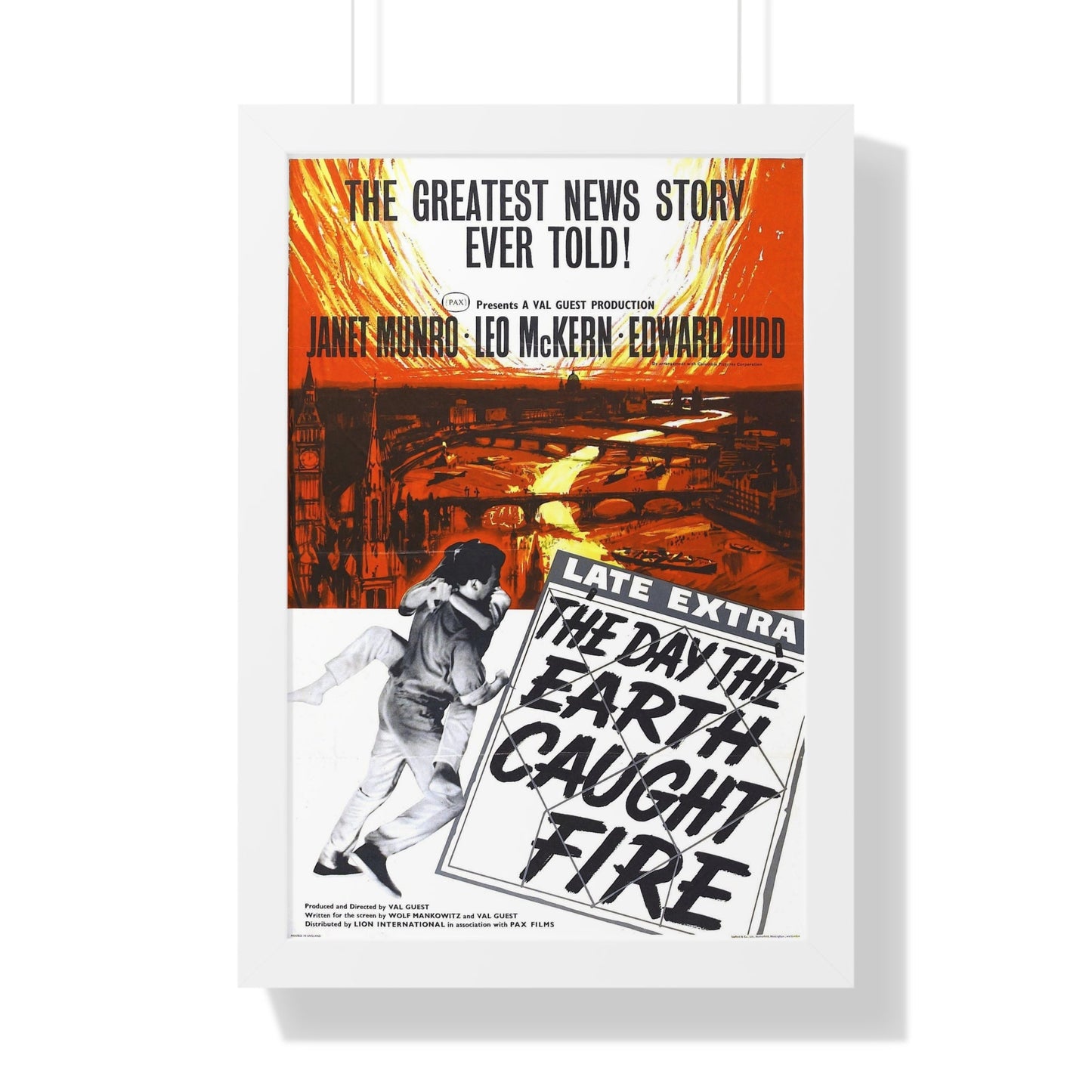 THE DAY THE EARTH CAUGHT FIRE (2) 1961 - Framed Movie Poster-16″ x 24″-The Sticker Space