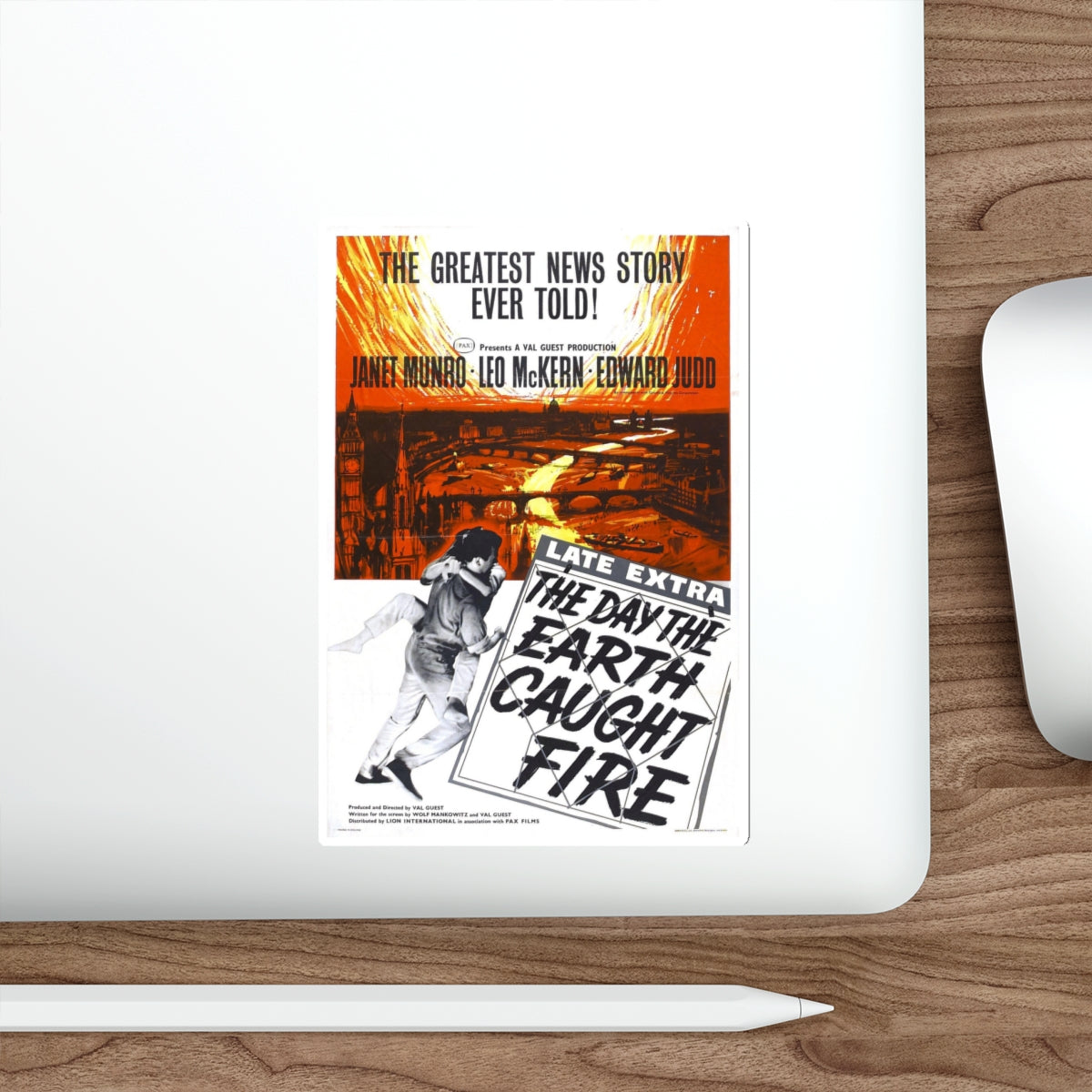 THE DAY THE EARTH CAUGHT FIRE (2) 1961 Movie Poster STICKER Vinyl Die-Cut Decal-The Sticker Space