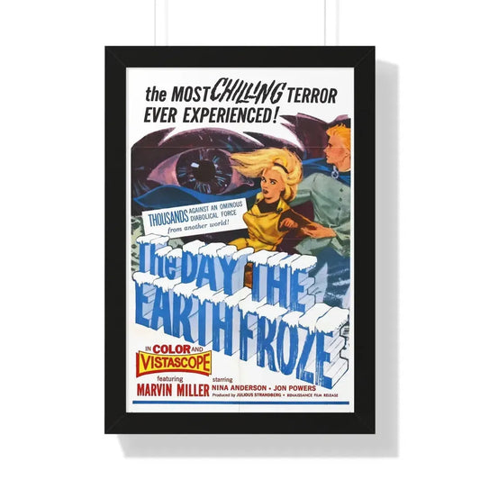THE DAY THE EARTH FROZE 1959 - Framed Movie Poster 16″ x 24″ Black - The Sticker Space