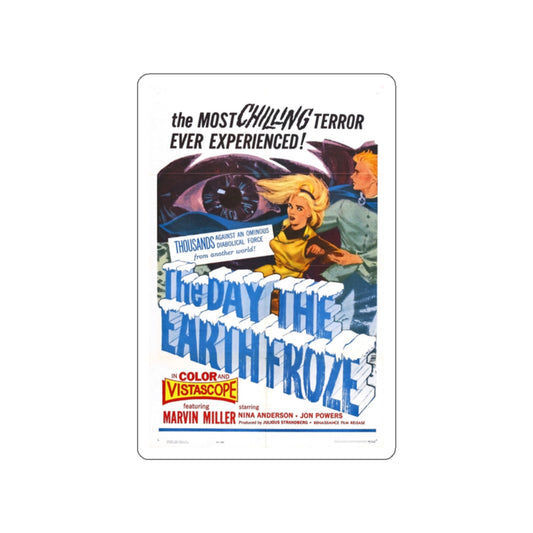 THE DAY THE EARTH FROZE 1959 Movie Poster STICKER Vinyl Die-Cut Decal-White-The Sticker Space