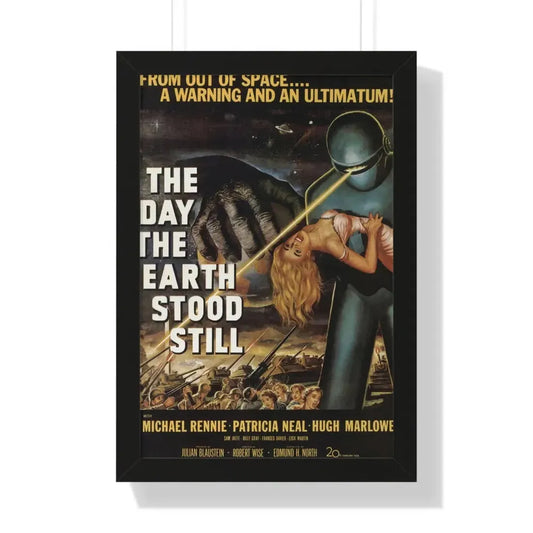 THE DAY THE EARTH STOOD STILL 1951 - Framed Movie Poster 16″ x 24″ Black - The Sticker Space