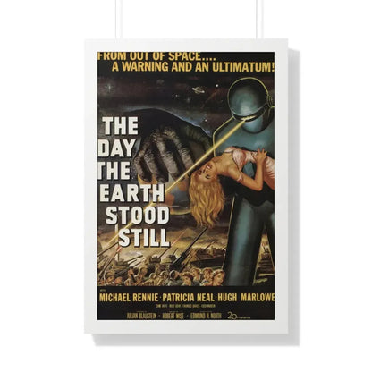 THE DAY THE EARTH STOOD STILL 1951 - Framed Movie Poster 20" x 30" White - The Sticker Space