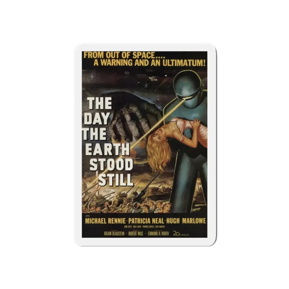 THE DAY THE EARTH STOOD STILL 1951 Movie Poster - Refrigerator Magnet 3 Inch Die-Cut - The Sticker Space