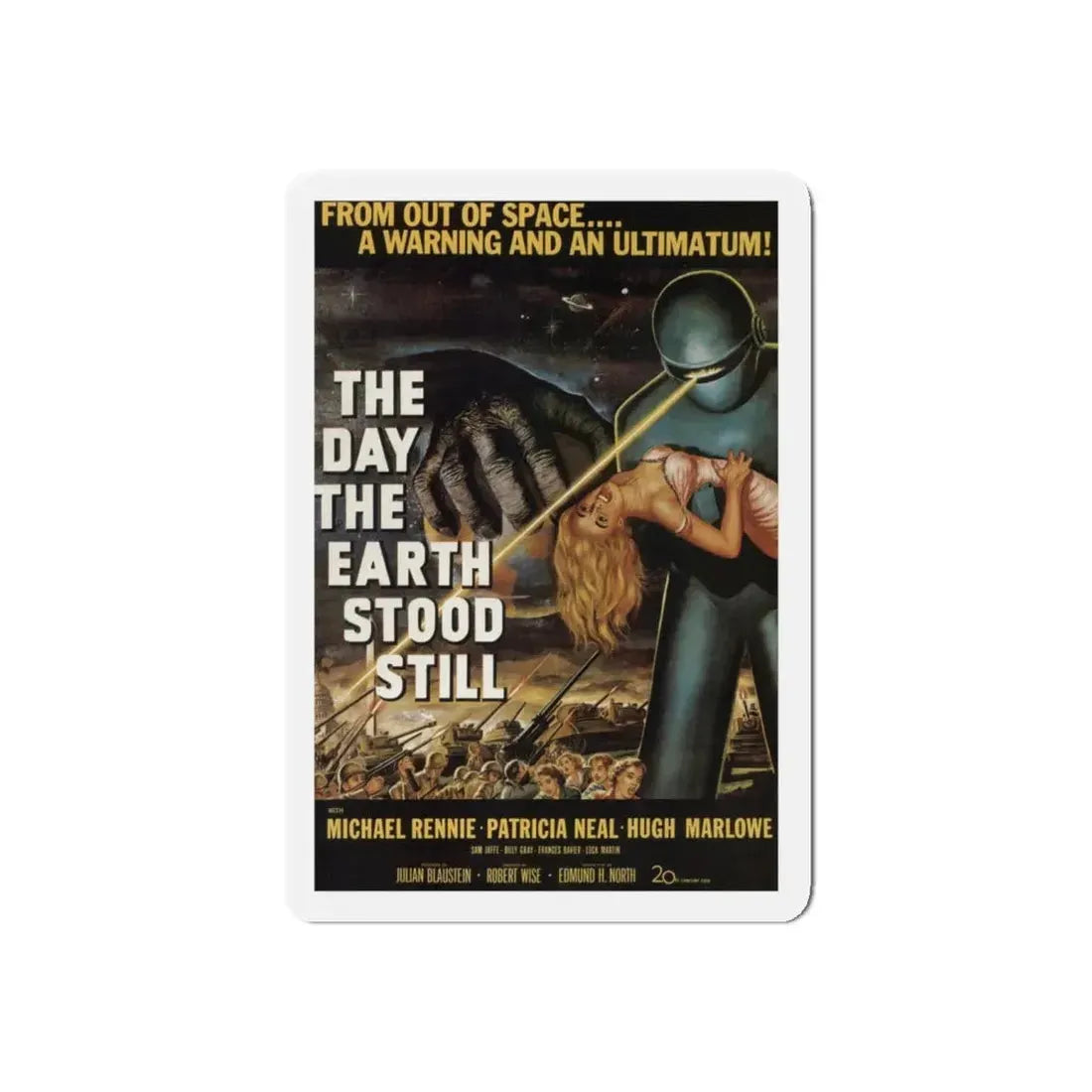 THE DAY THE EARTH STOOD STILL 1951 Movie Poster - Refrigerator Magnet 4 Inch Die-Cut - The Sticker Space