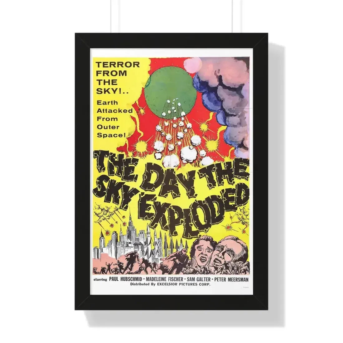 THE DAY THE SKY EXPLODED 1958 - Framed Movie Poster 16″ x 24″ Black - The Sticker Space