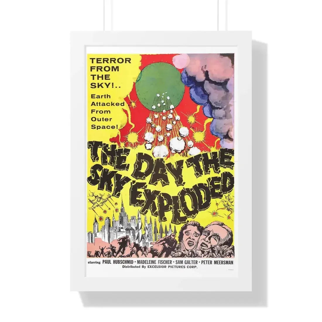 THE DAY THE SKY EXPLODED 1958 - Framed Movie Poster 16″ x 24″ White - The Sticker Space