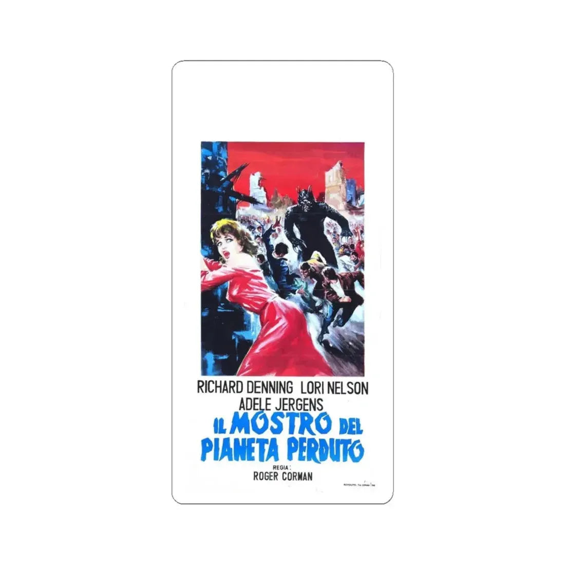 THE DAY THE WORLD ENDED 1955 Movie Poster - STICKER Vinyl Kiss-Cut Decal 6 Inch White - The Sticker Space