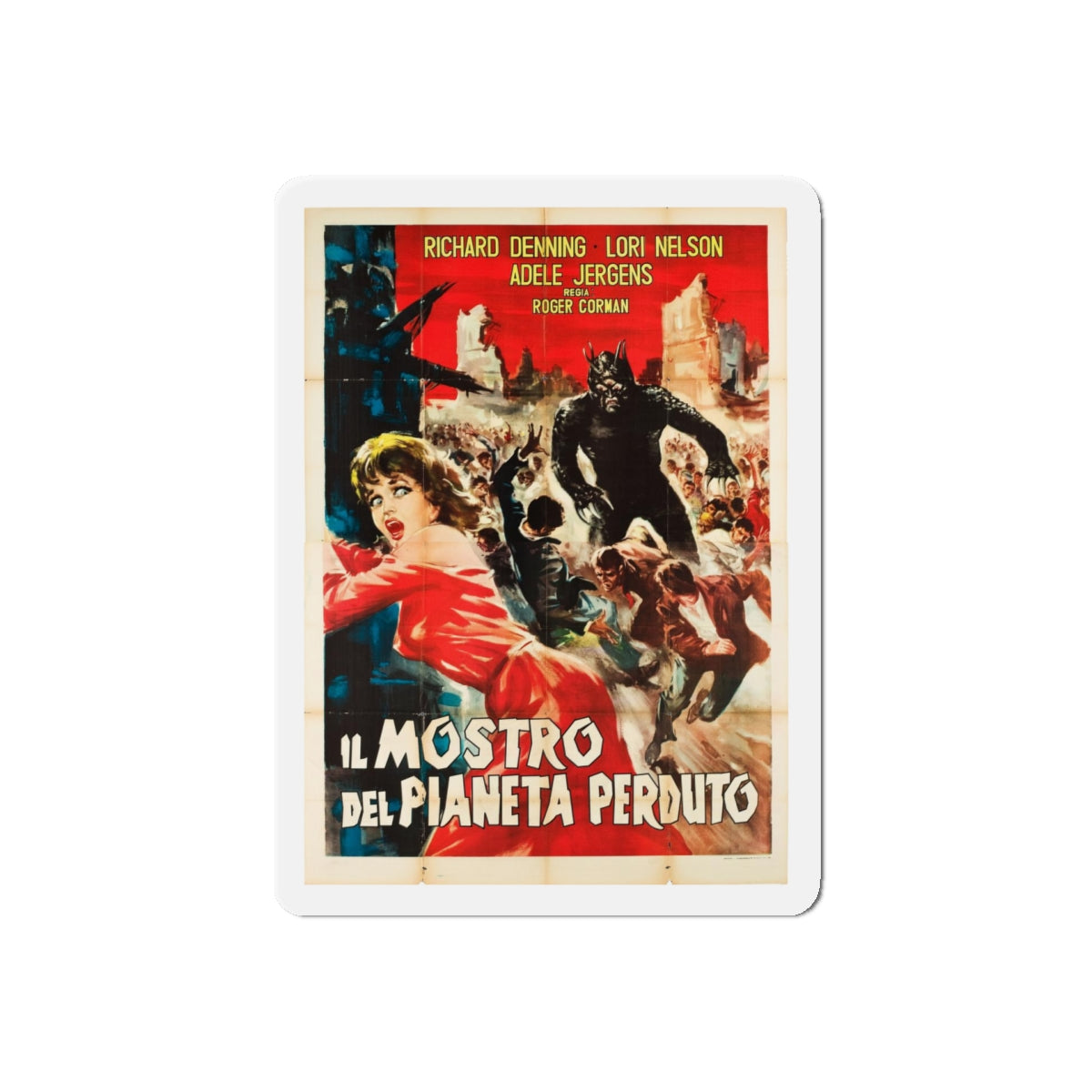 THE DAY THE WORLD ENDED (ITALIAN) 1955 Movie Poster - Refrigerator Magnet-5" x 5"-The Sticker Space