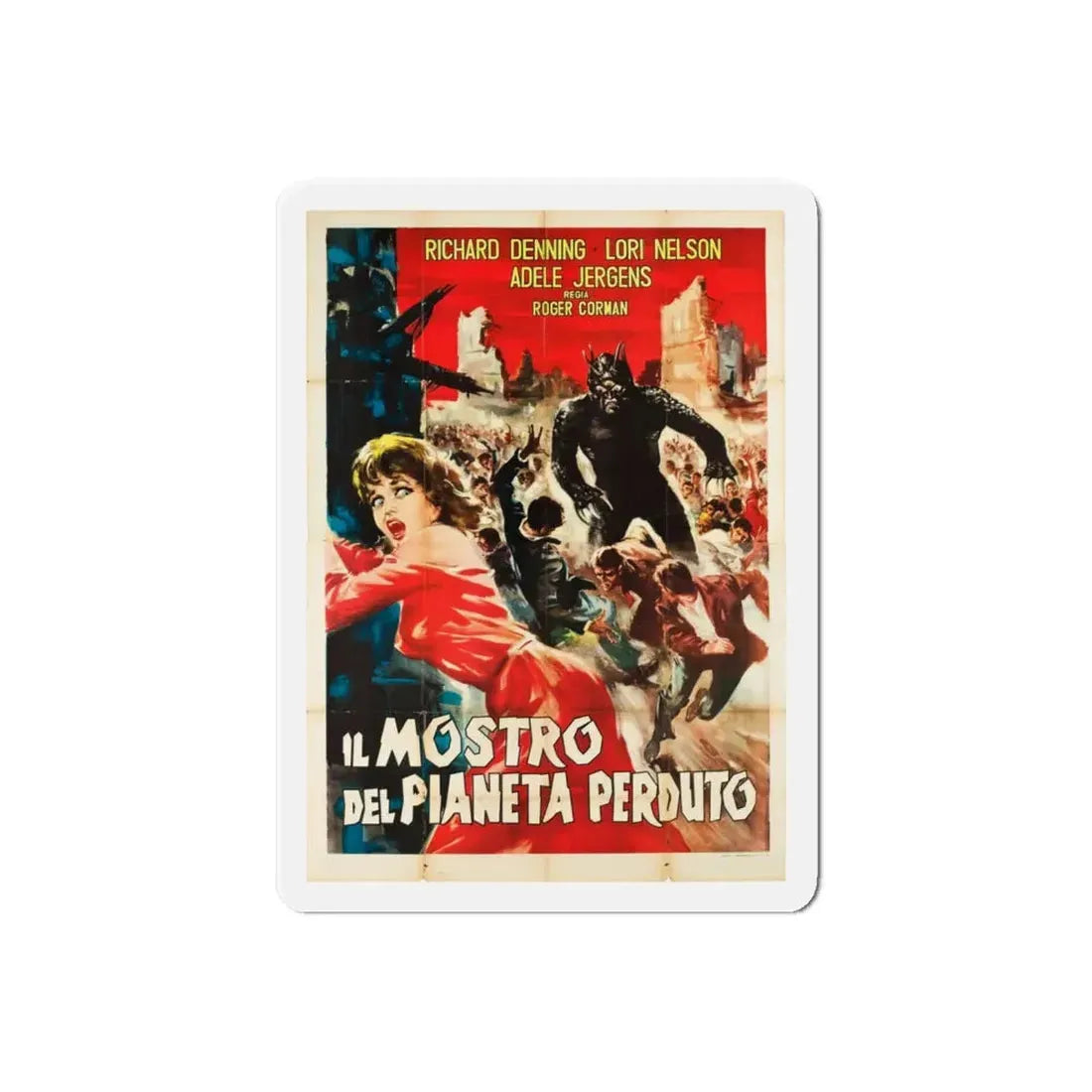 THE DAY THE WORLD ENDED (ITALIAN) 1955 Movie Poster - Refrigerator Magnet 6 Inch Die-Cut - The Sticker Space