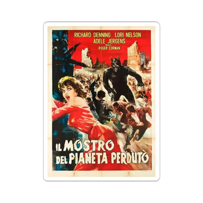 THE DAY THE WORLD ENDED (ITALIAN) 1955 Movie Poster - STICKER Vinyl Kiss-Cut Decal 3 Inch White - The Sticker Space