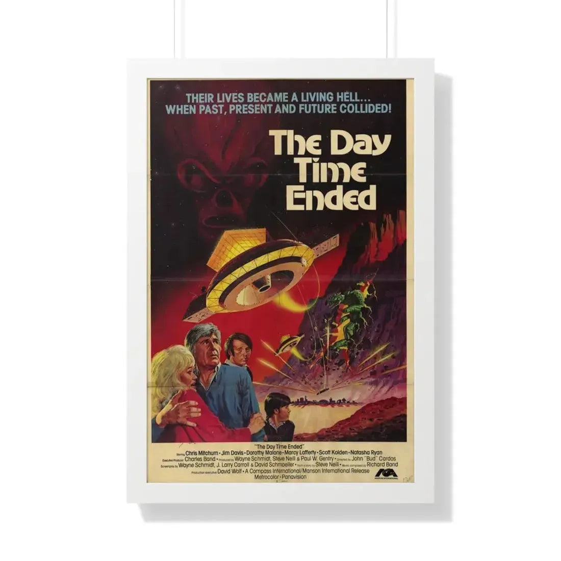 THE DAY TIME ENDED 1980 - Framed Movie Poster 20" x 30" White - The Sticker Space