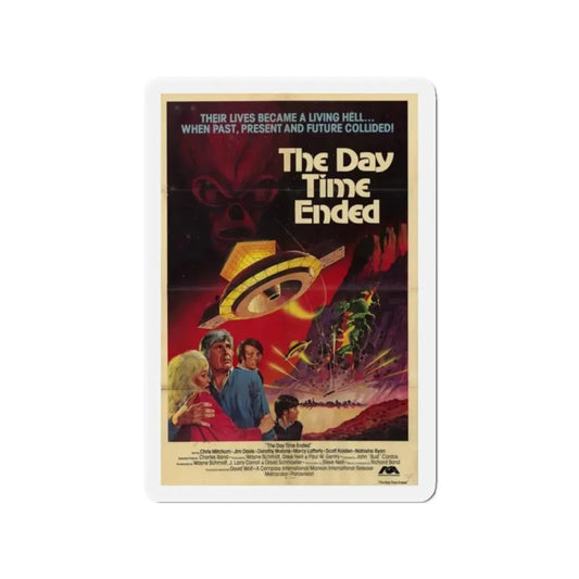 THE DAY TIME ENDED 1980 Movie Poster - Refrigerator Magnet 2 Inch Die-Cut - The Sticker Space